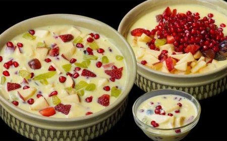 ट्राय करें केसर वाला टेस्टी फ्रूट कस्टर्ड