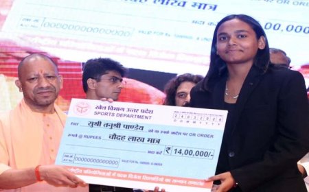 यूपी का मान बढ़ाने वाले खिलाड़ियों को सम्मानित किया मुख्यमंत्री योगी आदित्यनाथ ने