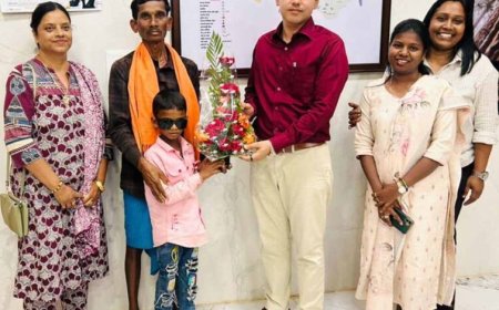 बस्तर के नन्हे ललित की आंखों में लौटी रोशनी जिला अस्पताल में हुआ जन्मजात मोतियाबिंद का सफल ऑपरेशन