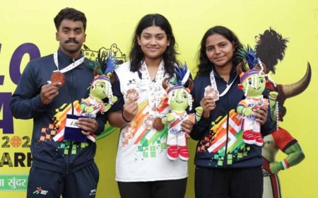 खेलो इंडिया ट्राइबल गेम्स (तीसरा दिन)रू कर्नाटक का दबदबा कायम मणिकांता एल बने स्टार