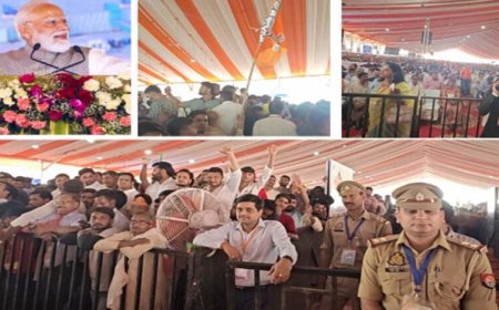 जेवर में उमड़ा जन-सैलाब, मोदी-योगी के नारों की गूंज