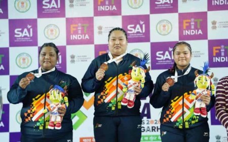 खेलो इंडिया ट्राइबल गेम्स 2026: 86 किलोग्राम भारोत्तोलन में महाराष्ट्र की साक्षी बुरकुले ने जीता स्वर्ण