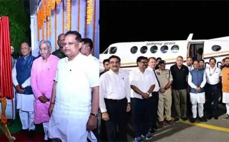 बिलासा देवी केवट एयरपोर्ट पर नाइट फ्लाइट्स की शुरुआत, मुख्यमंत्री विष्णुदेव साय ने किया शुभारंभ