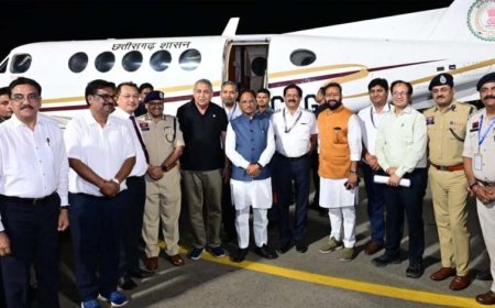 बिलासा देवी केवट एयरपोर्ट से रात्रि उड़ान सेवा का शुभारंभ: CM  साय ने भरी पहली नाइट फ्लाइट