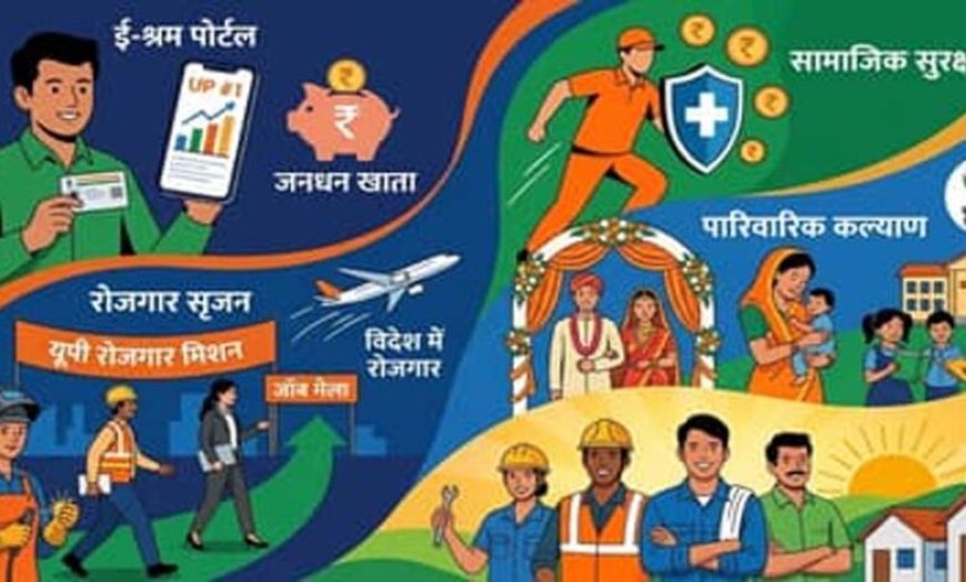 योगी सरकार ने 9 वर्षों में श्रमिकों के उत्थान की लिखी नई इबारत, प्रदेश के करोड़ों श्रमिकों को मिला संबल