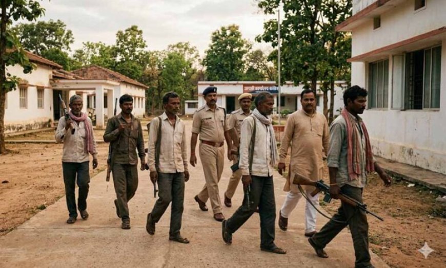 लाल आतंक को करारा झटका: कांकेर में 33 लाख के इनामी 6 माओवादियों ने किया सरेंडर
