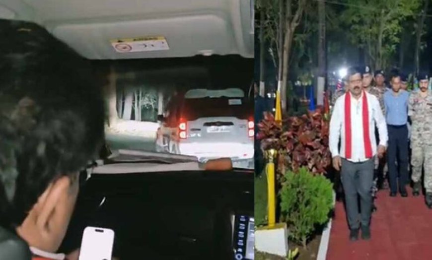 रात में बस्तर के CRPF कैंप पहुंचे गृहमंत्री विजय शर्मा, जोखिम भरे सड़क सफर के बीच किया दौरा