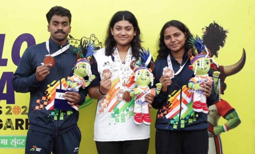 खेलो इंडिया ट्राइबल गेम्स (तीसरा दिन)रू कर्नाटक का दबदबा कायम मणिकांता एल बने स्टार