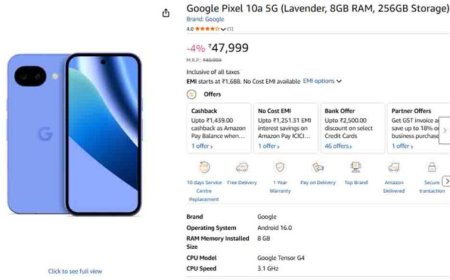 Google Pixel 10a पर मिल रही है भारी छूट और अब बेहद कम कीमत में घर ले आएं गूगल का यह प्रीमियम 5G स्मार्टफोन