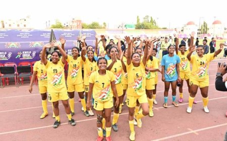 महिला फुटबॉल में छत्तीसगढ़ का शानदार प्रदर्शन, झारखंड को हराकर जीता स्वर्ण पदक