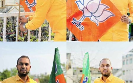 भाजपा का 47वां स्थापना दिवस उत्साह के साथ मनाया गया, जिला अध्यक्ष वैभव गुप्ता ने घर पर फहराया पार्टी का ध्वज