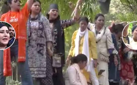 महिला आरक्षण बिल पर सियासी घमासान, दिल्ली में भाजपा का प्रदर्शन—राहुल गांधी के घर के बाहर विरोध