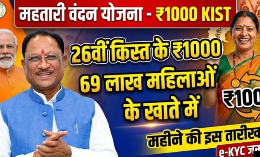 महिलाओं के मोबाईल में बजी खुशियों की घंटी,महतारी वंदन की 26वीं किश्त जारी