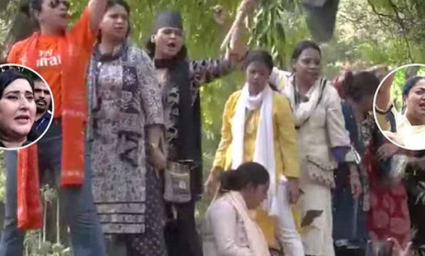 महिला आरक्षण बिल पर सियासी घमासान, दिल्ली में भाजपा का प्रदर्शन—राहुल गांधी के घर के बाहर विरोध
