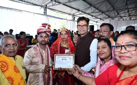 सामूहिक विवाह सामाजिक समरसता, सादगी और दहेज प्रथा के खिलाफ सशक्त संदेश है : वित्त मंत्री  ओ.पी. चौधरी