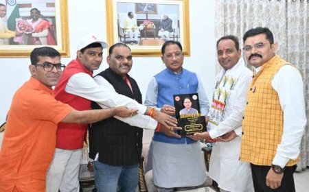 मुख्यमंत्री  विष्णु देव साय से भारतीय रेडक्रास सोसायटी के पदाधिकारियों ने की सौजन्य भेंट