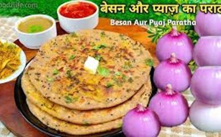 बेसन प्याज पराठा रेसिपी: सुबह के नाश्ते के लिए टेस्टी, हेल्दी और झटपट बनने वाला विकल्प