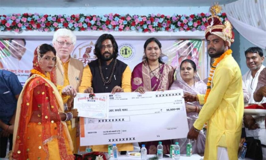 मुख्यमंत्री  विष्णुदेव साय के मार्गदर्शन में जिले के तीन स्थलों पर सामूहिक विवाह संपन्न