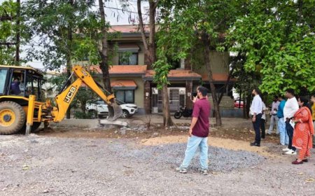 सेजबहार फेस-1 में अवैध निर्माण पर कार्रवाई, मंडल ने हटाया अतिक्रमण