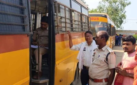 स्कूली बसों पर प्रशासन की सख्ती, 51 बसों की जांच में 5 में मिलीं खामियां; काटे गए चालान