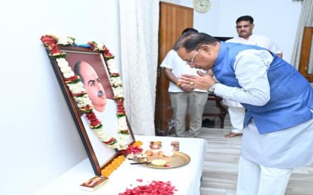 डॉ. श्यामा प्रसाद मुखर्जी भारत की एकता, अखंडता और राष्ट्रीय स्वाभिमान के सशक्त प्रहरी – मुख्यमंत्री साय