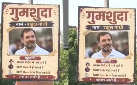 दिल्ली में राहुल गांधी के ‘गुमशुदा’ पोस्टर, सियासत तेज—किसने लगाए सवाल अनसुलझा