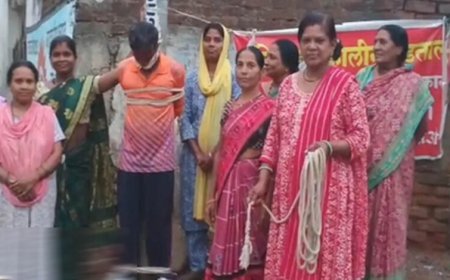 बालाघाट में पत्नी का अनोखा एक्शन, शराबी पति को खंभे से बांधा; बोली- शराब छोड़ो, वरना यही होगा