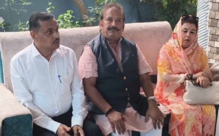 नौगई ट्रिपल मर्डर पीड़ितों से मिले विक्रमादित्य, आरोपियों के एनकाउंटर और संपत्ति कुर्की की मांग