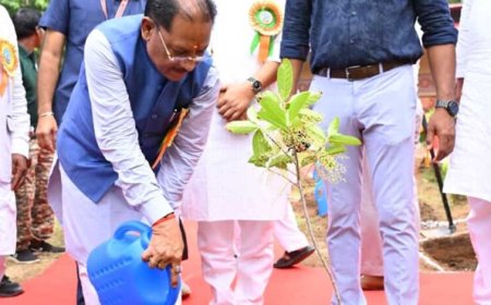 मातृशक्ति एवं प्रकृति के प्रति श्रद्धा का अनुपम संगम : मुख्यमंत्री  विष्णु देव साय ने “राम वाटिका” में किया रुद्राक्ष का पौधारोपण