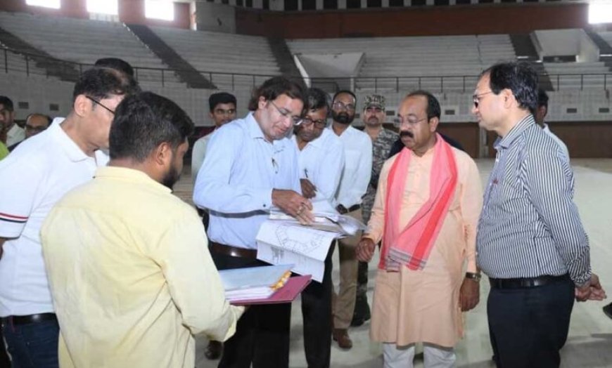 बहतराई खेल प्रशिक्षण केन्द्र में निर्माण और मरम्मत के कार्यों में देरी पर भड़के उप मुख्यमंत्री  अरुण साव