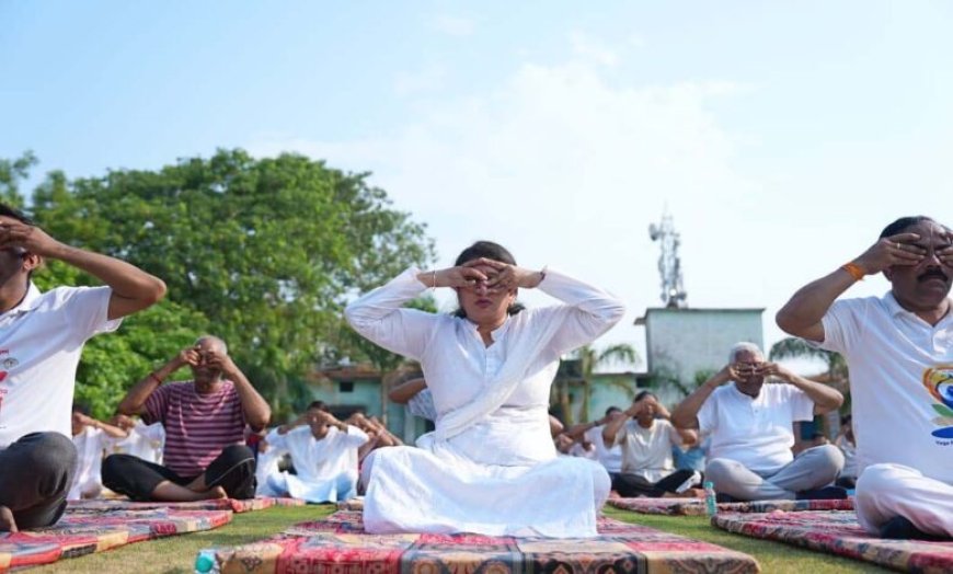 छत्तीसगढ़ में योग दिवस समारोह, योग को जीवन का हिस्सा बनाने का दिया आह्वान