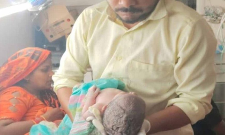 108 एम्बुलेंस में गूंजी किलकारी, महिला ने रास्ते में दिया बच्चे को जन्म, मां-बच्चा सुरक्षित