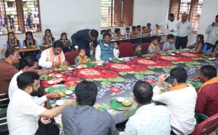 भानपुरी में हर्षोल्लास के साथ मनाया गया शाला प्रवेश उत्सव
