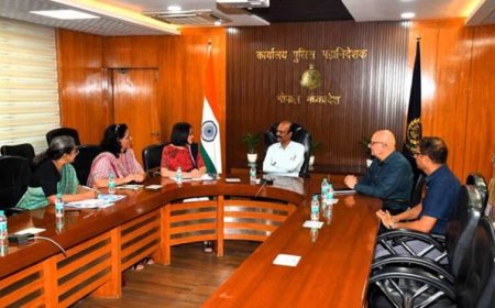 डीजीपी  कैलाश मकवाणा से यूएन विमेन इंडिया की कंट्री रिप्रेजेंटिव शोको इशिकावा ने की सौजन्‍य भेंट