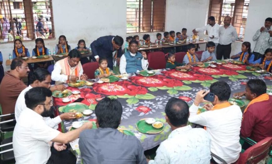 भानपुरी में हर्षोल्लास के साथ मनाया गया शाला प्रवेश उत्सव