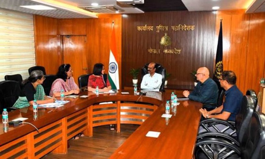 डीजीपी  कैलाश मकवाणा से यूएन विमेन इंडिया की कंट्री रिप्रेजेंटिव शोको इशिकावा ने की सौजन्‍य भेंट