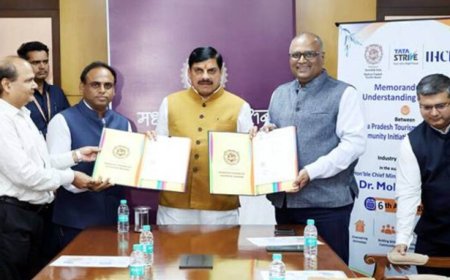 मुख्यमंत्री डॉ. यादव की गरिमामयी उपस्थिति में मध्यप्रदेश पर्यटन बोर्ड और टाटा स्ट्राइव के मध्य हुआ एमओयू